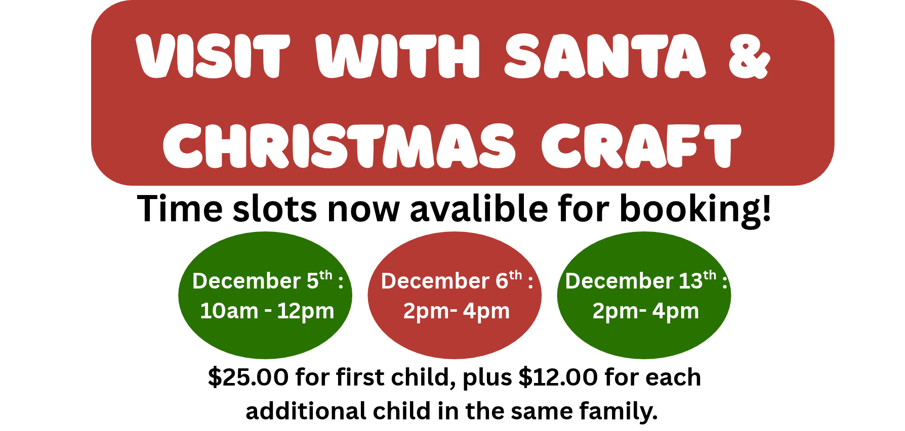 Visit with Santa & Christmas Craft